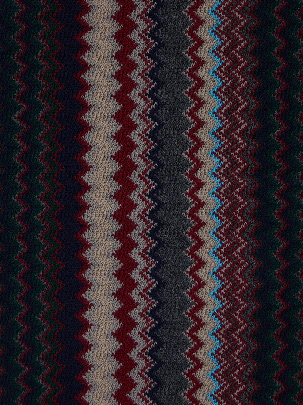 Missoni Zigzag-pattern Fringed Scarf In Multi
