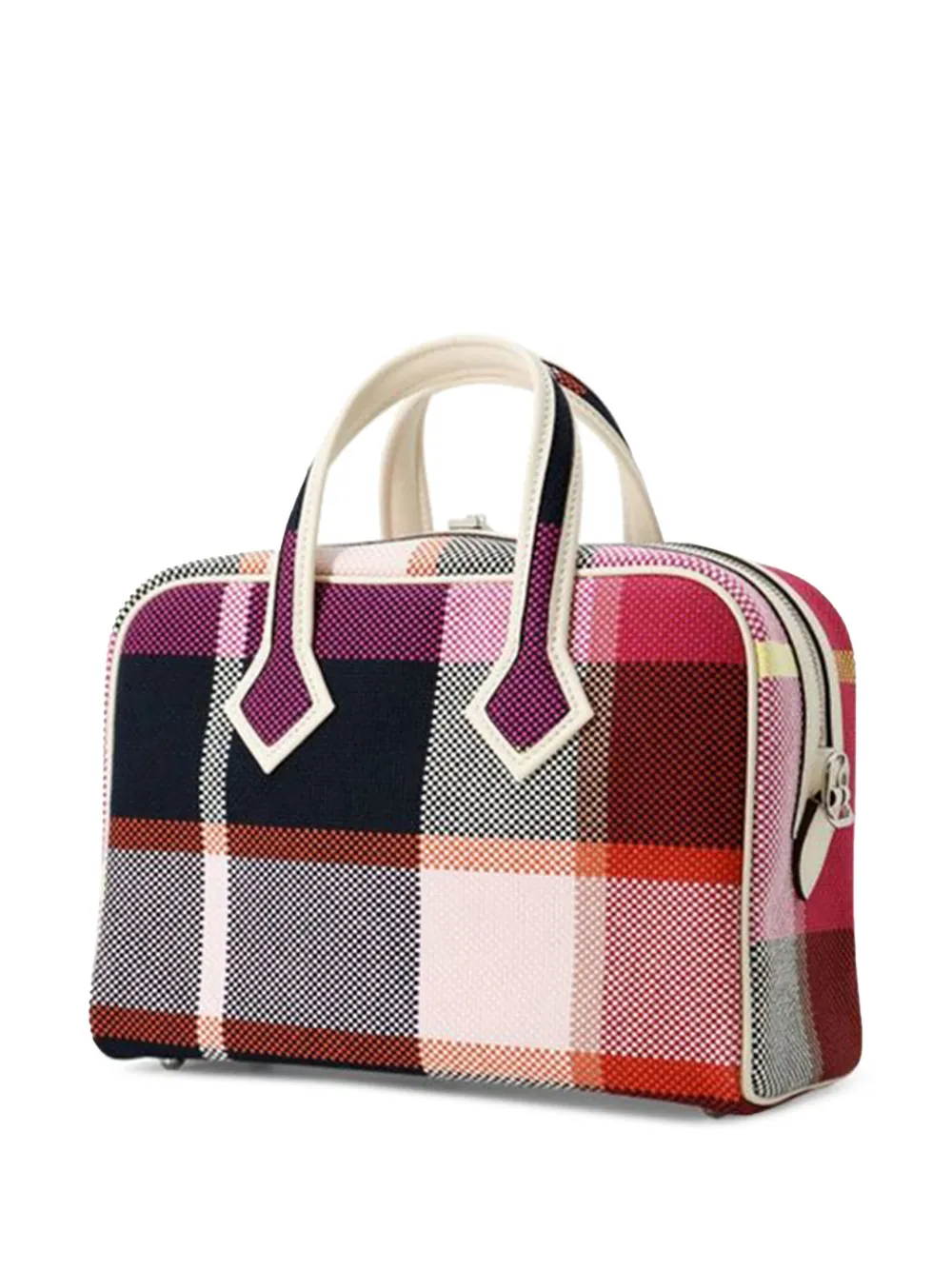 Pre-owned Hermes 2023 Mini Toile And Swift Victoria Iii Fourre Tout Satchel In Purple