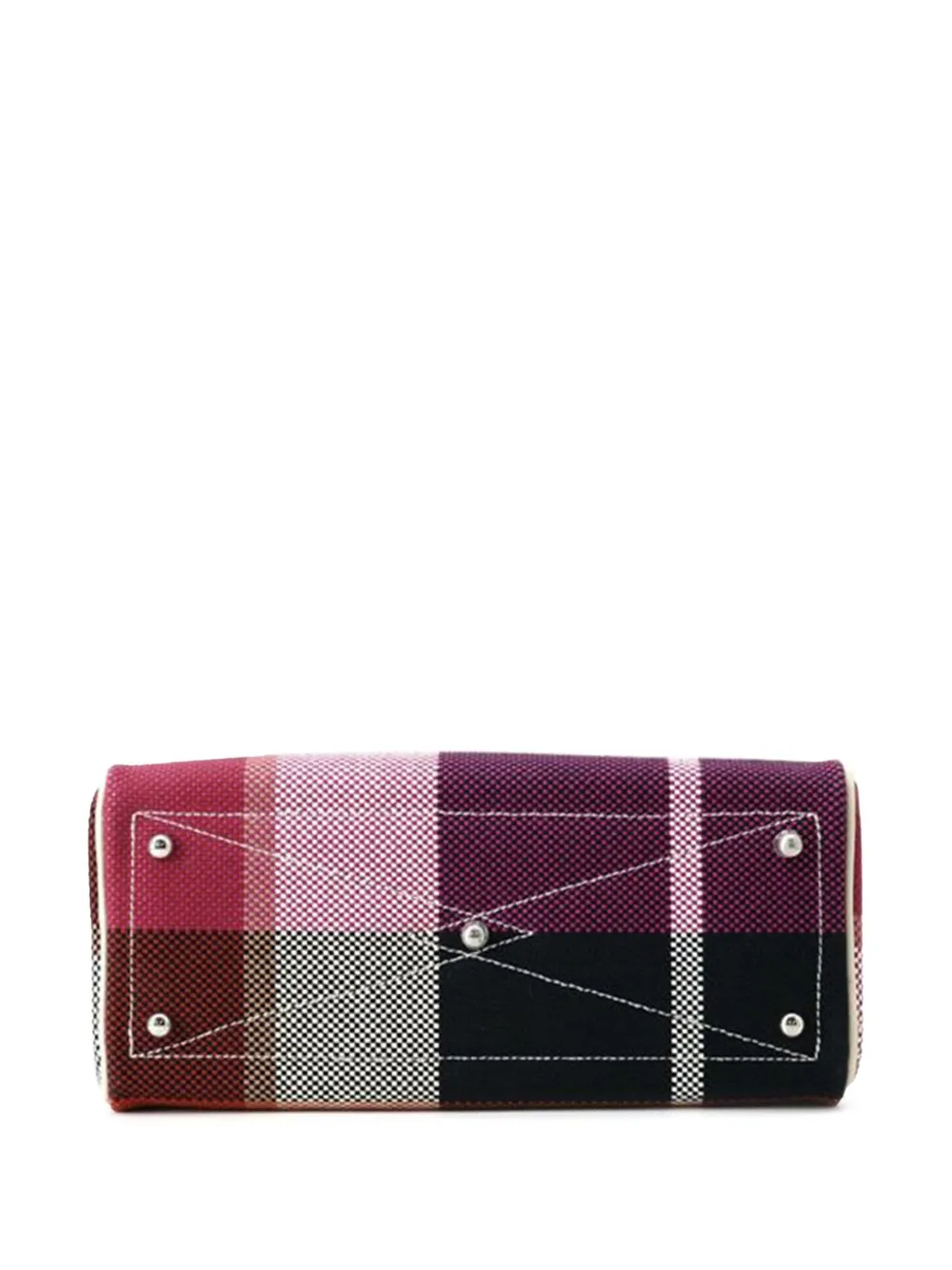 Pre-owned Hermes 2023 Mini Toile And Swift Victoria Iii Fourre Tout Satchel In Purple