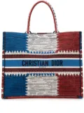 Christian Dior Pre-Owned 2019 Large Canvas French Flag Book tote bag - Blue