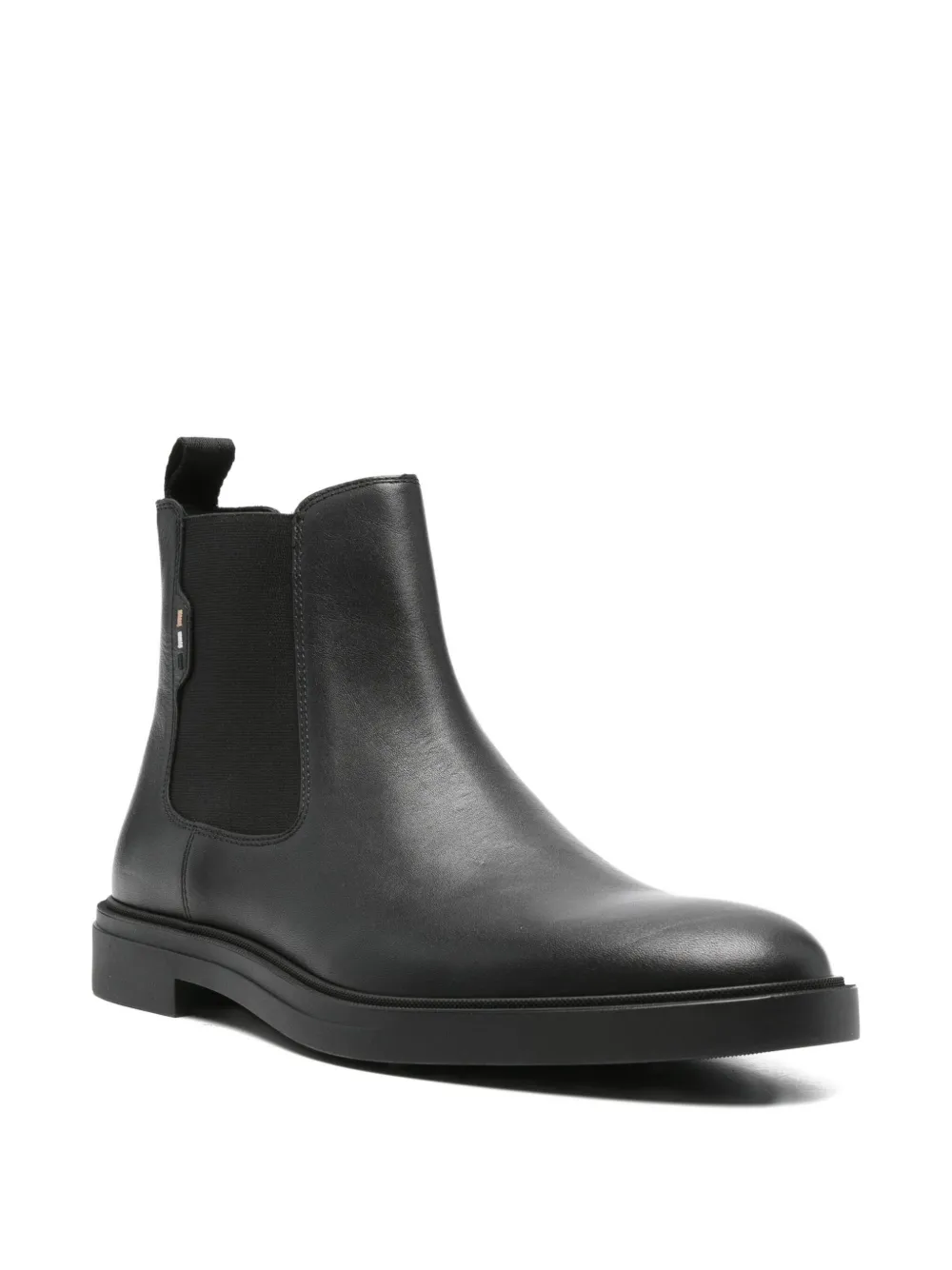 Hugo Boss Pull-tab Boots In Black