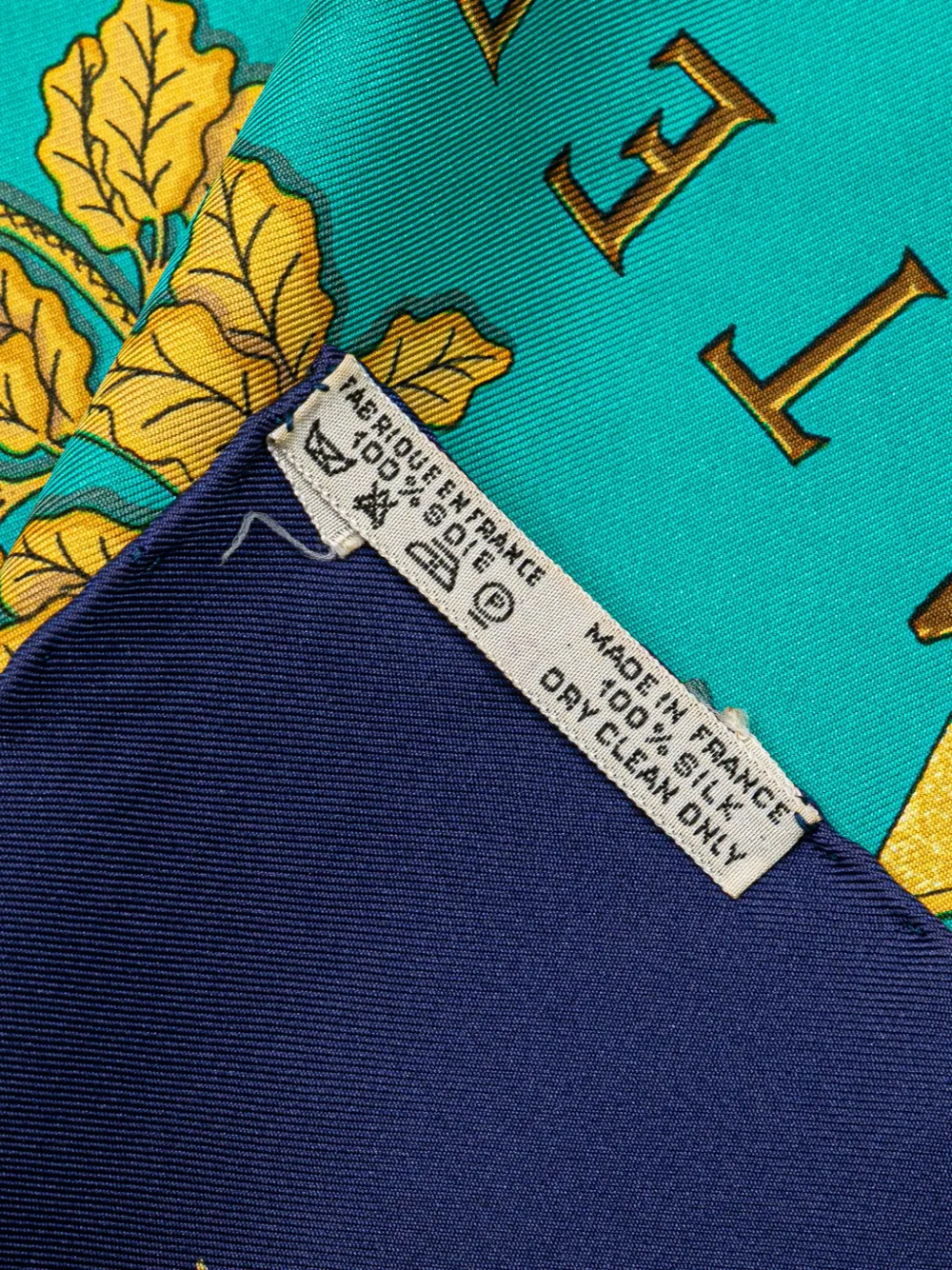 Pre-owned Hermes 1990-2010 Republique Francaise Liberte Egalite Fraternite 1789 Silk Scarf Scarves In Blue