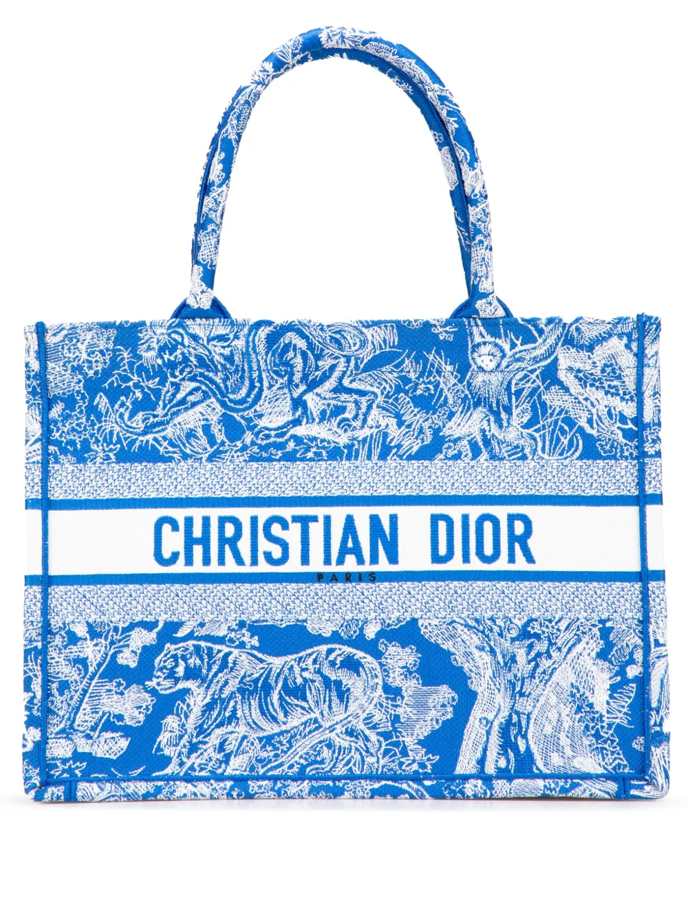 Christian Dior Pre-Owned 2022 ミディアム キャンバス エンブロイダリー ディオーリヴィエラ トワルドジュイ Christian Dior Pre-Owned 2022 ミディアム キャンバス エンブロイダリー ディオーリヴィエラ トワルドジュイ