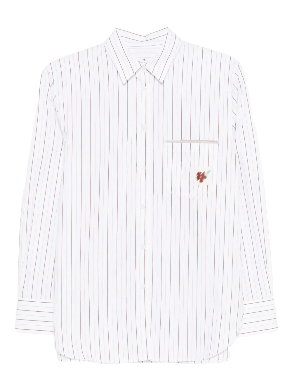 Ps By Paul Smith Striped Pocket Shirt In White