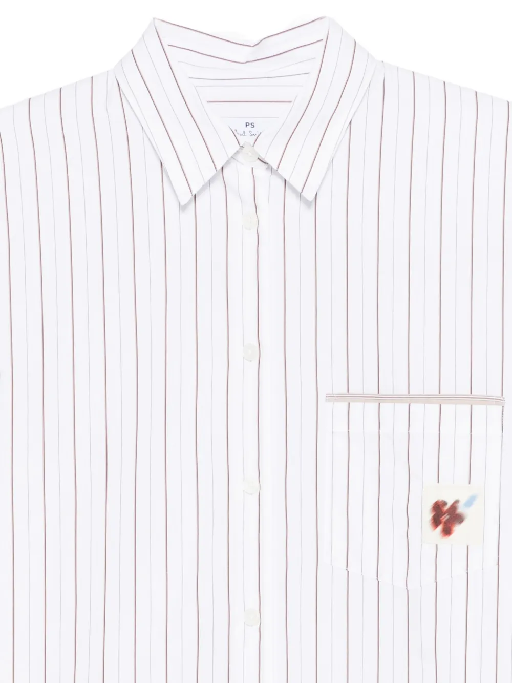 PS Paul Smith Gestreept blouse met zak Wit