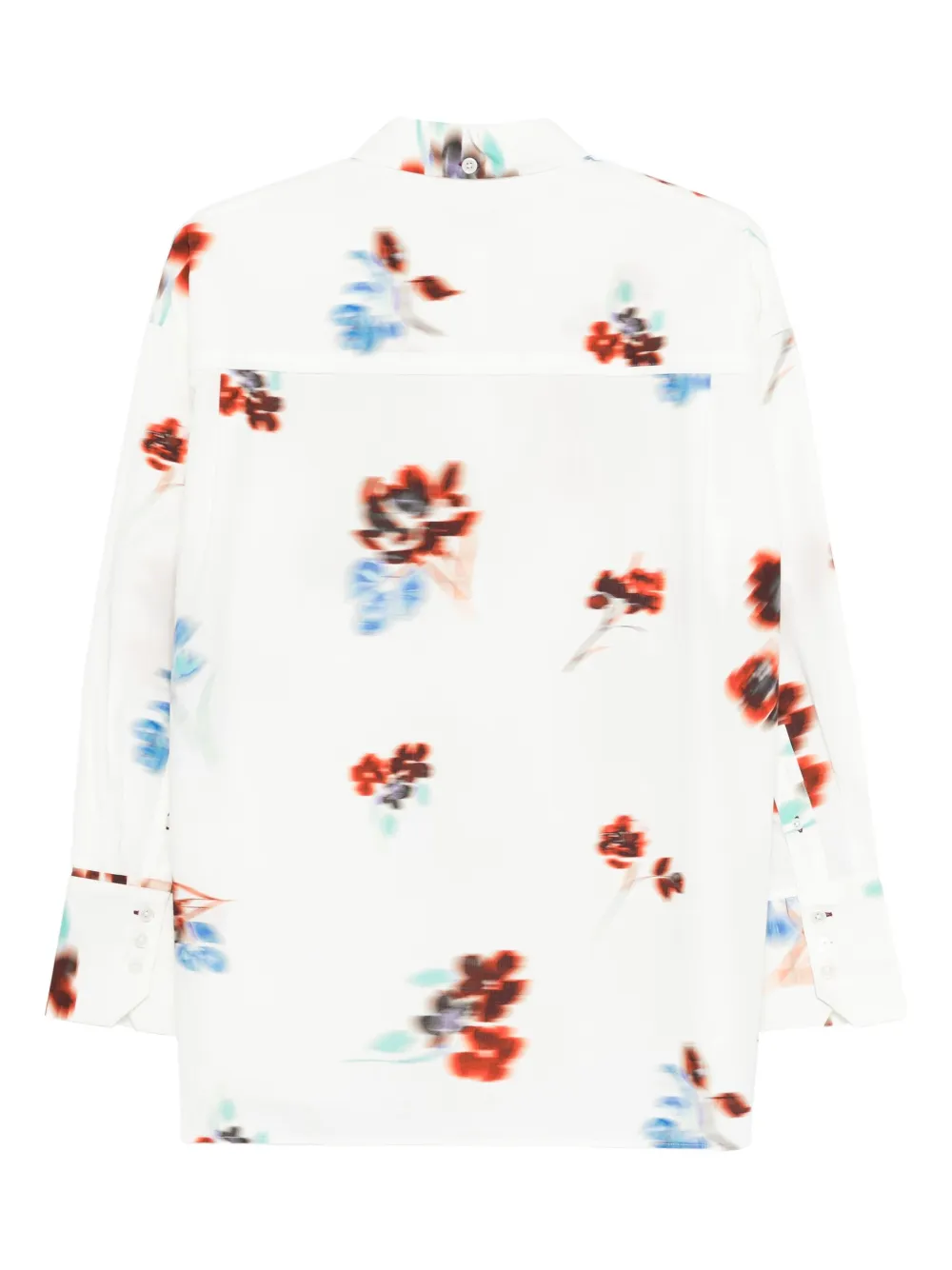 PS Paul Smith Hazy Floral blouse met zak - Wit