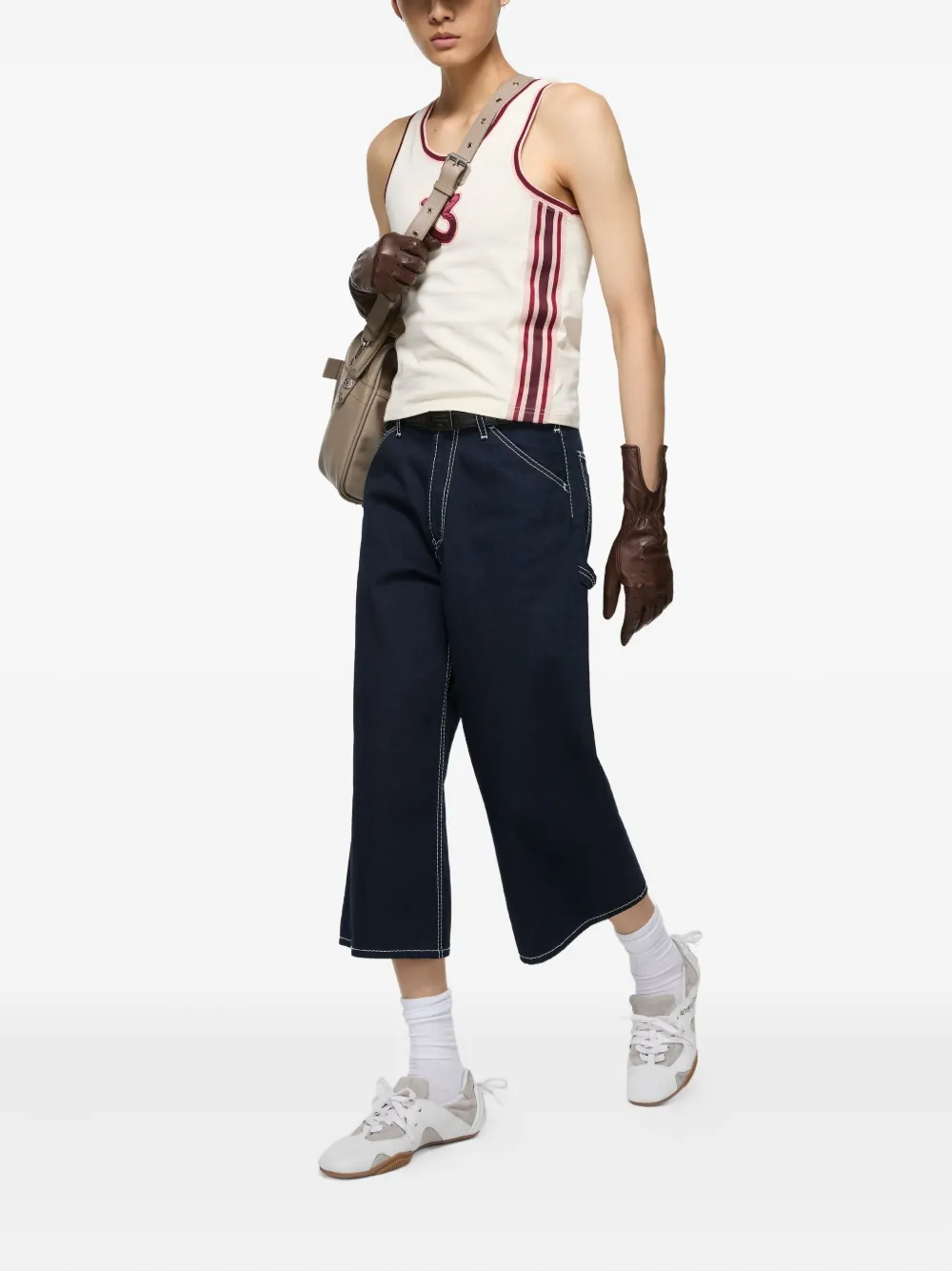 Acne Studios Broek met contrasterende stiksels - Blauw