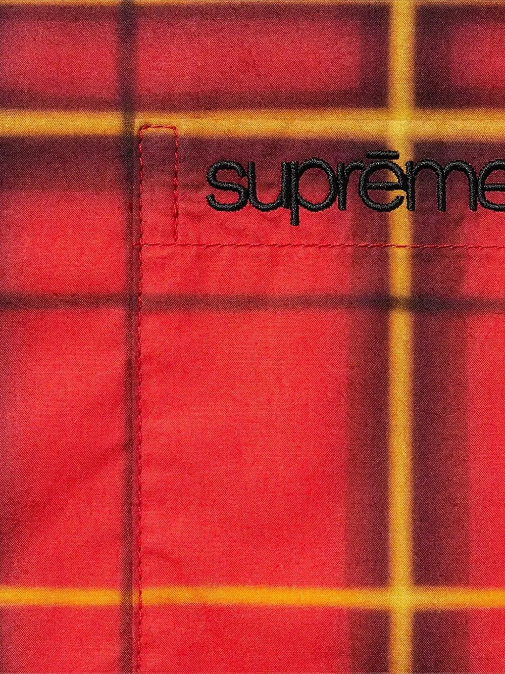 Supreme spray tartan shirt - Rood