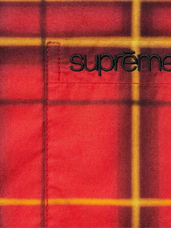 Supreme Spray Tartan Shirt | Red | FARFETCH