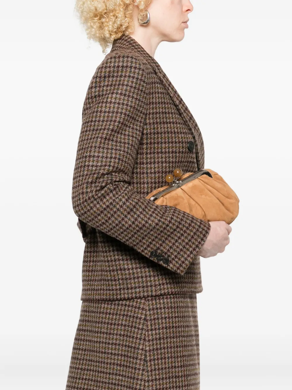 Weekend Max Mara Suède clutch - Bruin