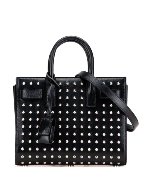 Saint Laurent Pre-Owned 2014 Nano Grain de Poudre Studded Sac de Jour satchel