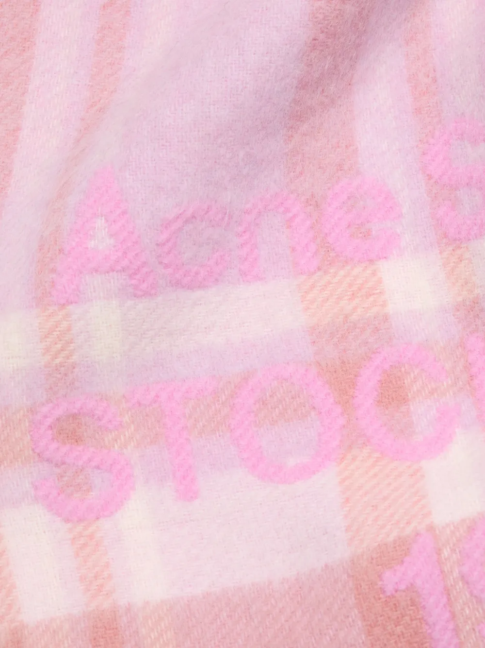 Acne Studios Geruite sjaal Roze