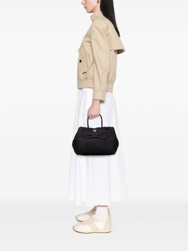 15日までPRADA ハンドバッグ　TESSUTO FIOCCO フィオッコ Prada Pre-Owned 2013-2025 Tessuto Fiocco Bow Handbag | Black