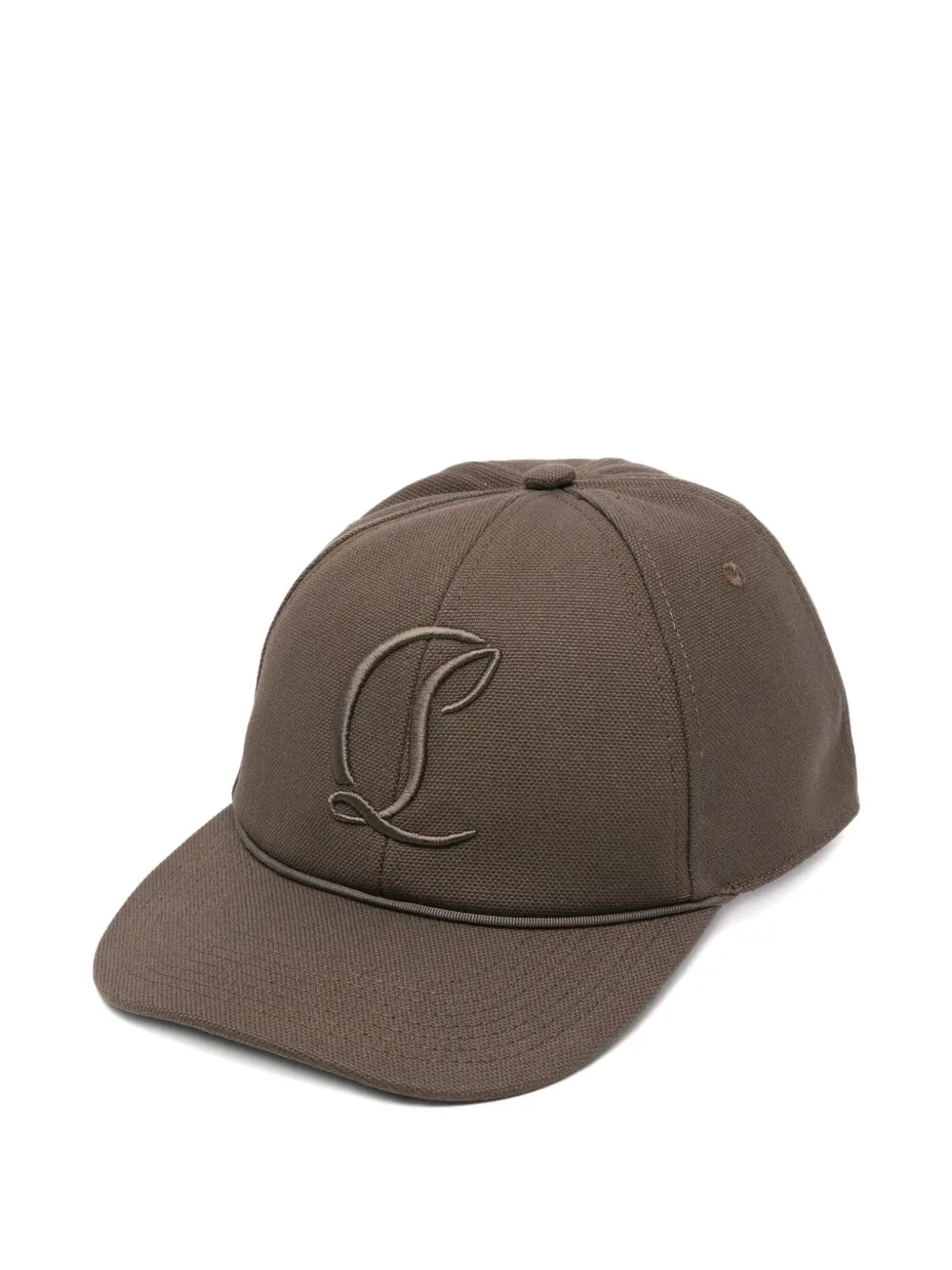 Christian Louboutin logo-embroidered baseball cap | Brown | Image 1