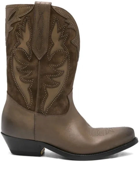 Golden Goose suede-appliqué boots