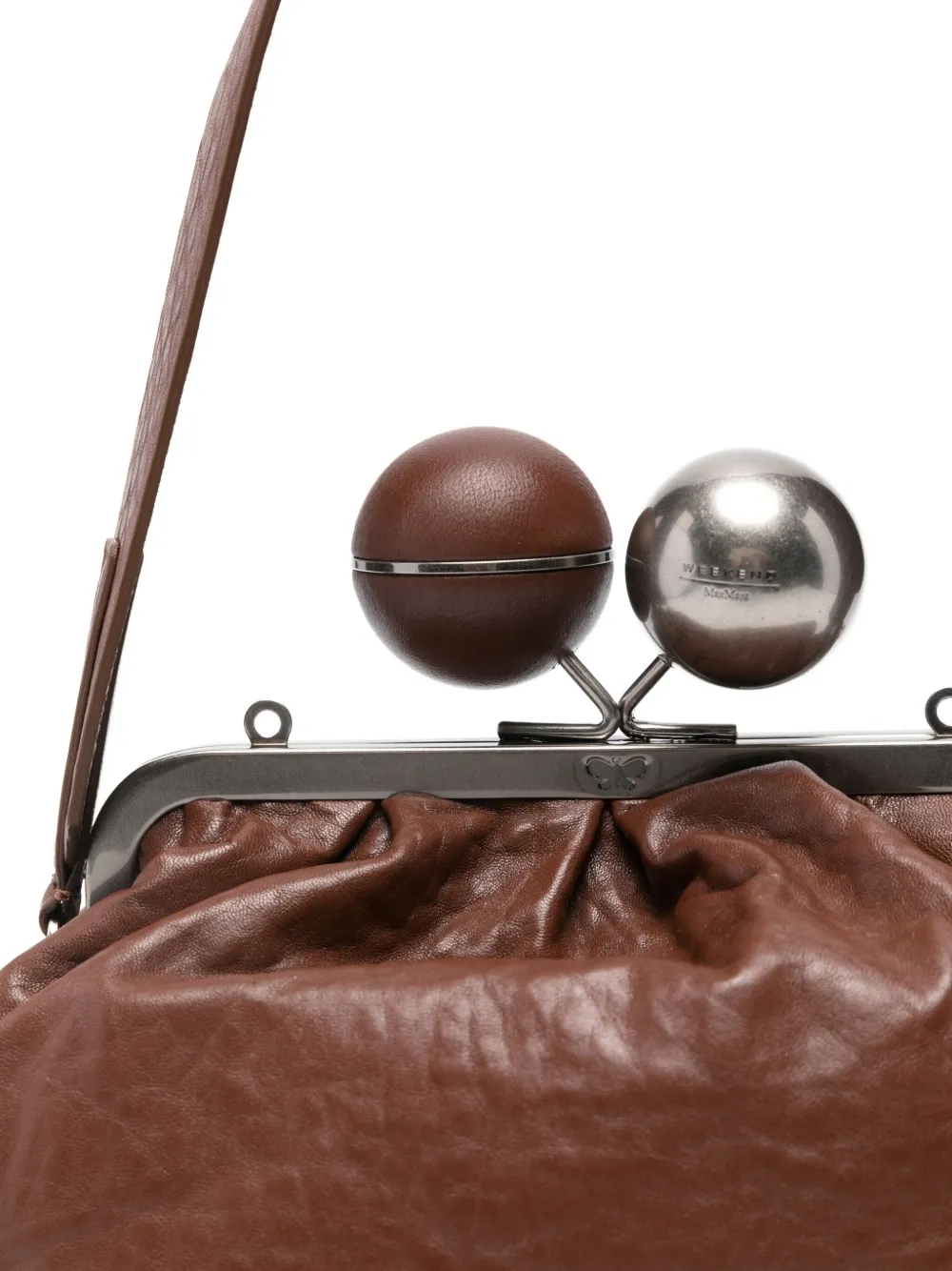 Weekend Max Mara Pasticcino Medium Leather Mini Bag In Brown