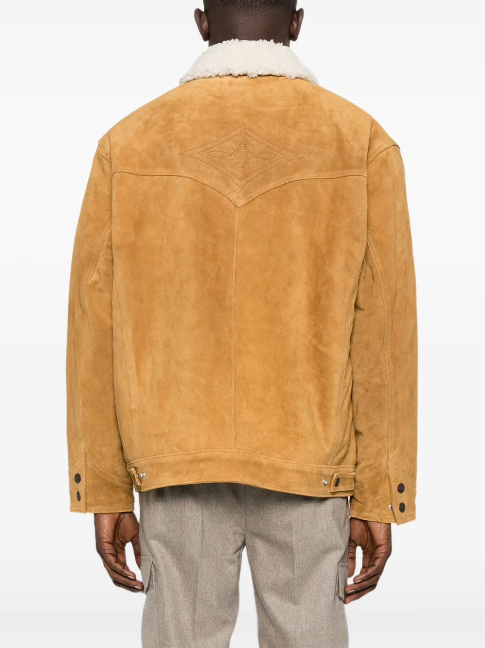 Levi's Western Suede Sherpa Tucker Jacket In Brown