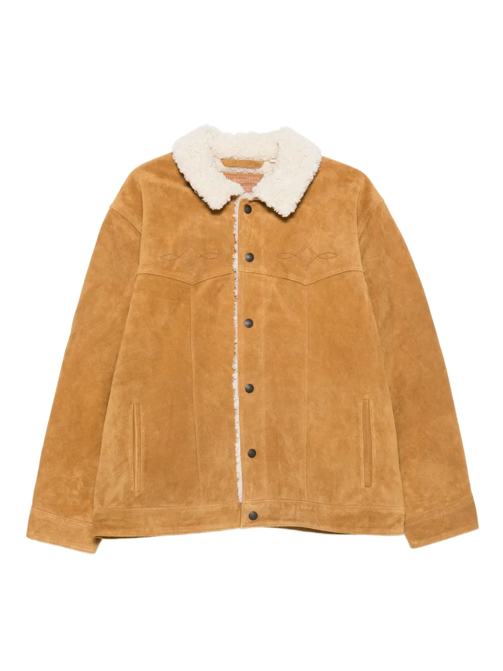 Levi's Western Suede Sherpa Tucker Jacket In Brown