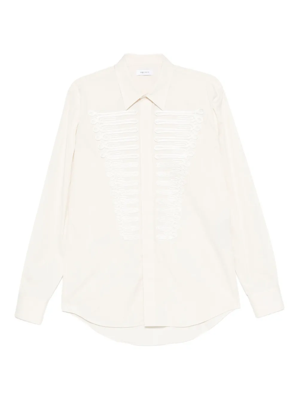 Alexander McQueen エンブロイダリー シャツ - ホワイト Alexander McQueen エンブロイダリー シャツ - ホワイト