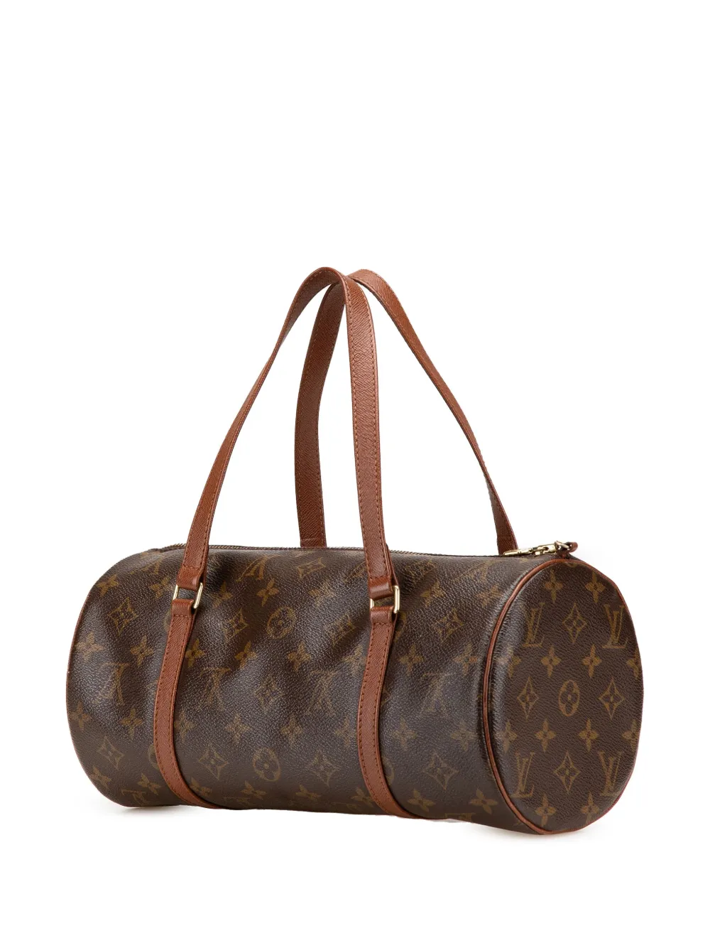 Pre-owned Louis Vuitton 1995 Monogram Papillon 30 Handbag In Brown