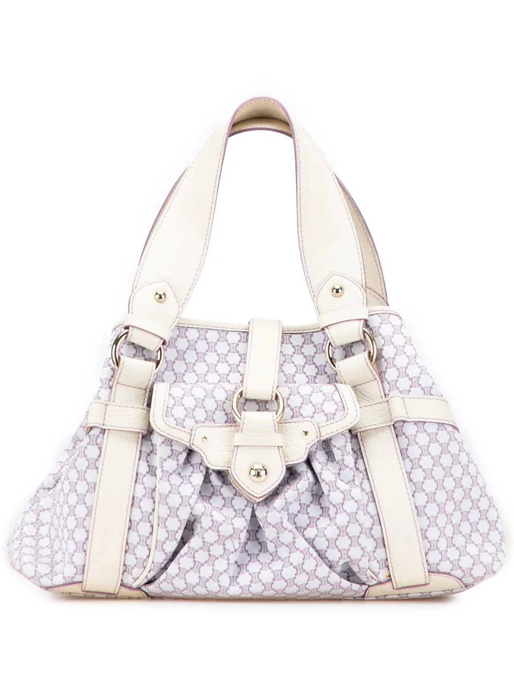 Celine Pre-Owned 2006 マカダム キャンバス ブギー ハンドバッグ - パープル Celine Pre-Owned 2006 マカダム キャンバス ブギー ハンドバッグ - パープル