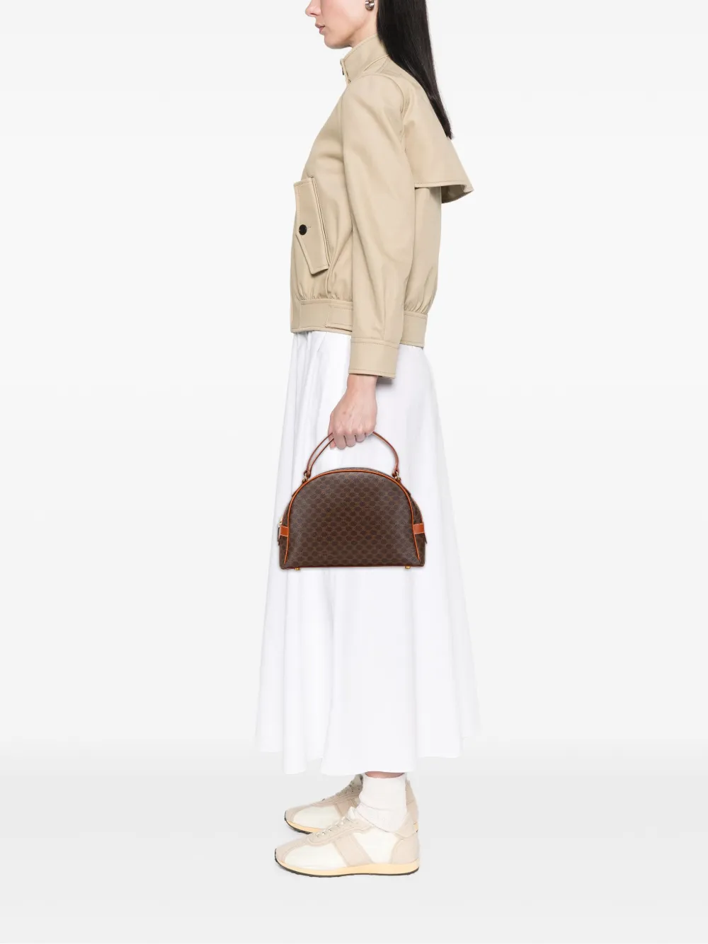Celine Pre-Owned 1999 Macadam Coated Canvas Dome handbag | Pre-Owned | Image 2