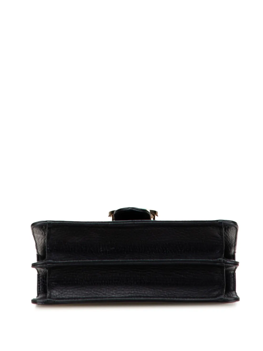 Pre-owned Gucci 2000-2015 Small Dollar Calfskin Interlocking G Crossbody Bag In Black