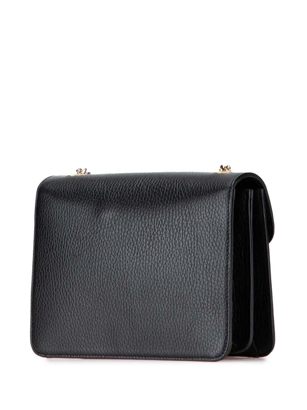 Pre-owned Gucci 2000-2015 Small Dollar Calfskin Interlocking G Crossbody Bag In Black