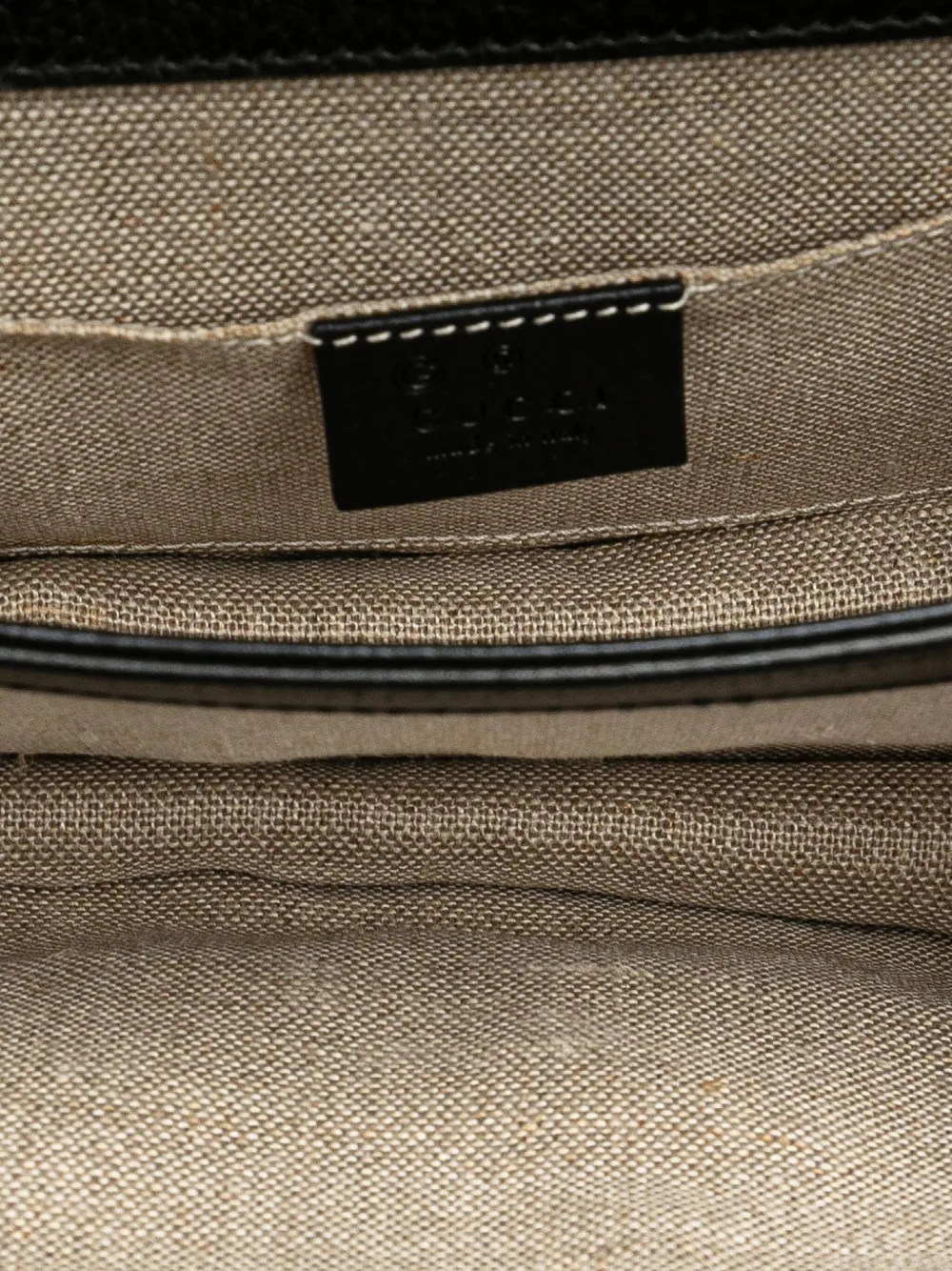 Pre-owned Gucci 2000-2015 Small Dollar Calfskin Interlocking G Crossbody Bag In Black