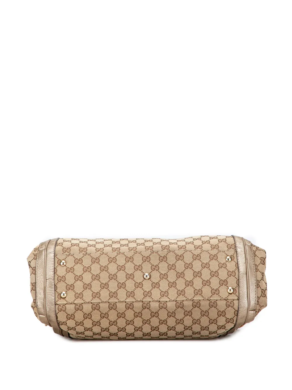 Pre-owned Gucci 2016-2025 Gg Canvas Bella Convertible Tote Satchel In Brown