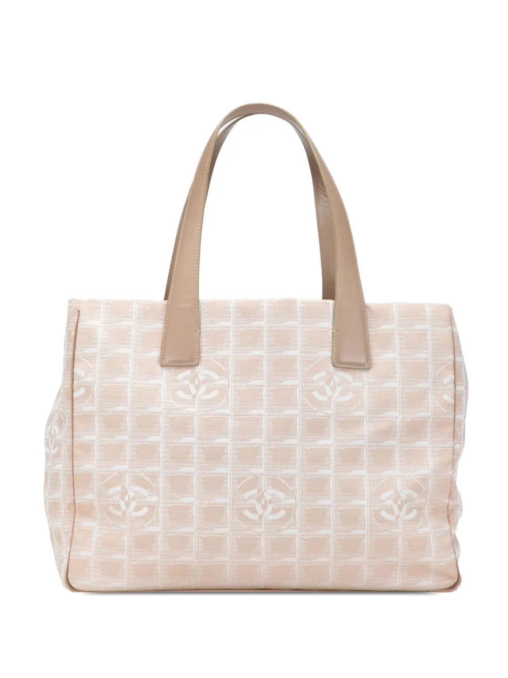 CHANEL Pre-Owned 2003-2004 ニュー トラベル ライン ナイロン トートバッグ - ブラウン CHANEL Pre-Owned 2003-2004 ニュー トラベル ライン ナイロン トートバッグ - ブラウン