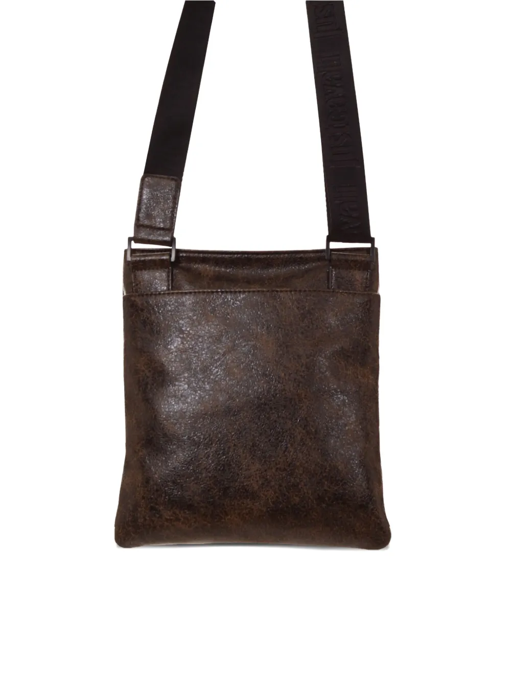 Just Cavalli Messengertas met logo-reliëf Bruin