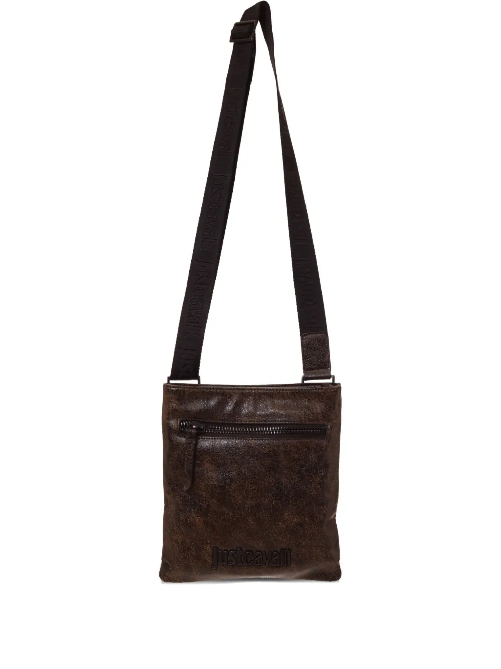 Just Cavalli logo-embossed messenger bag | Brown | Image 1