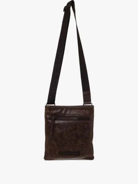Just Cavalli mochila tipo mensajero con logo en relieve