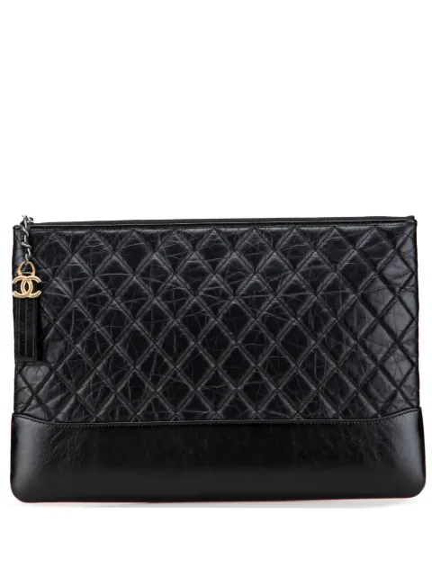 CHANEL Pre-Owned bolsa de mano Gabrielle O Case grande de piel de becerro envejecida 2017-2018