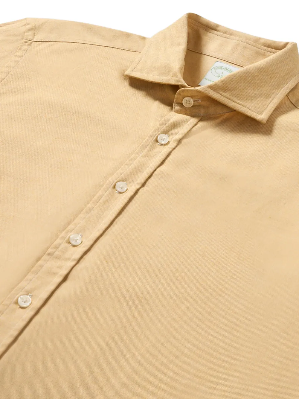 Brooks Brothers Katoenen overhemd met gespreide kraag - Beige
