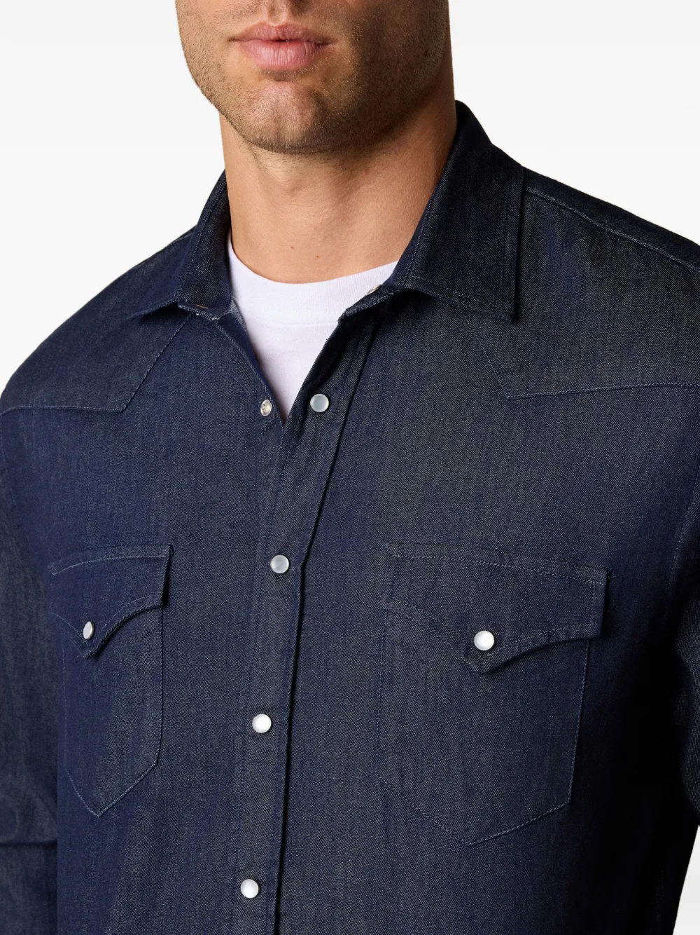 Brooks Brothers Denim overhemd Blauw