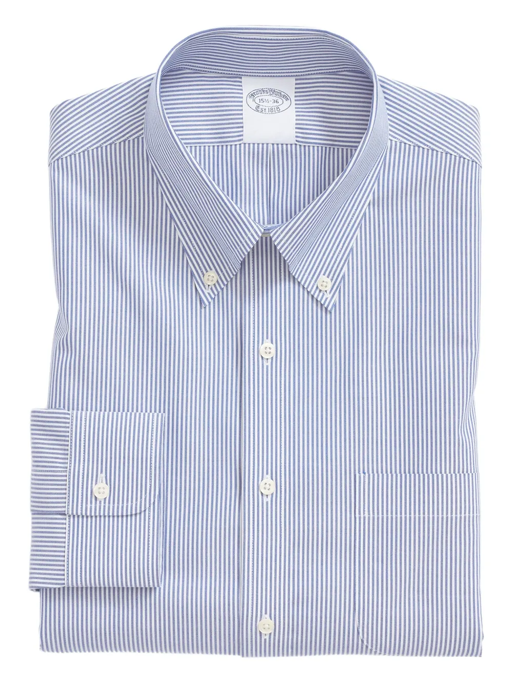 Brooks Brothers striped-pattern oxford shirt - Blu