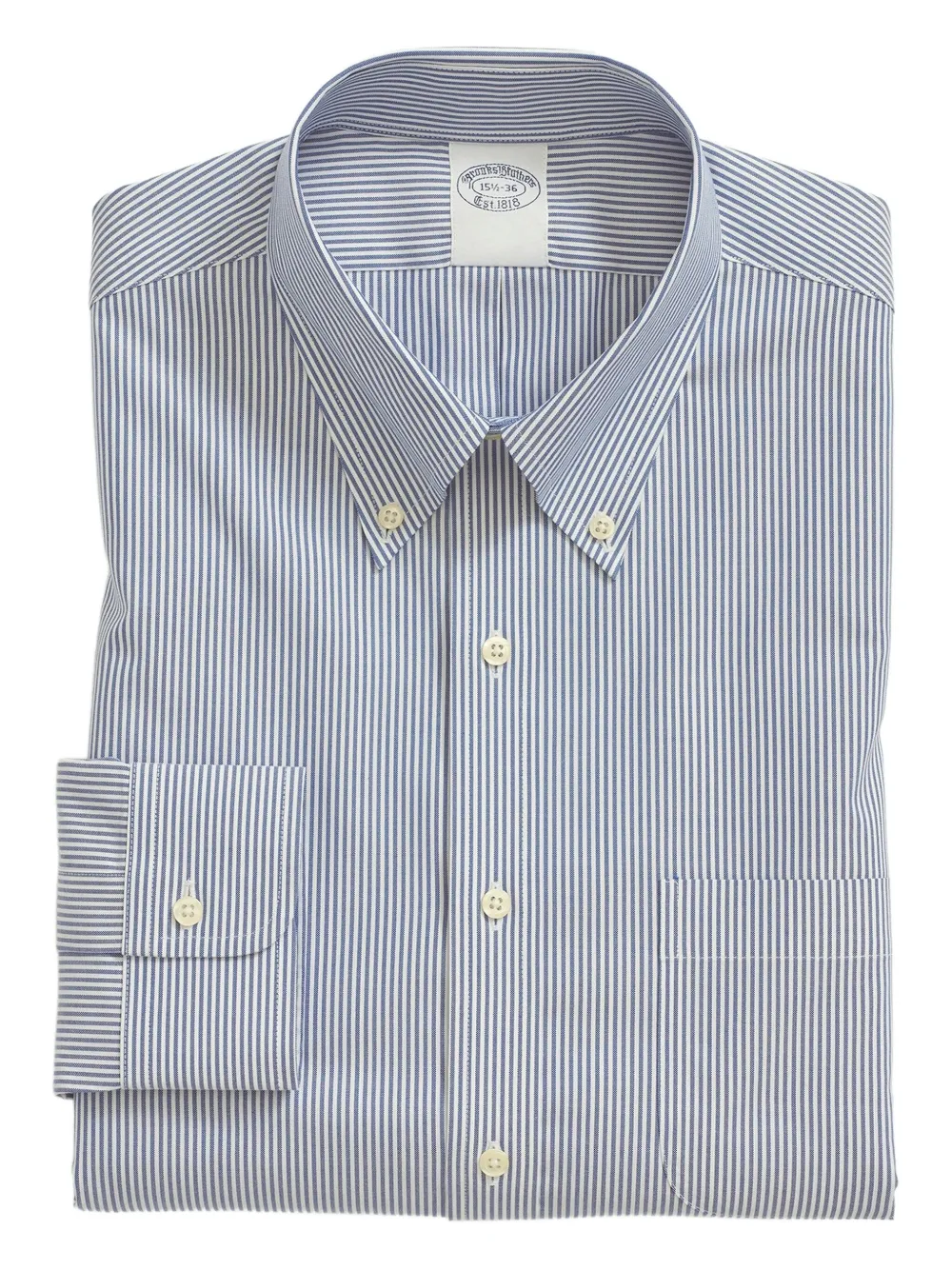 Brooks Brothers striped-pattern oxford shirt - Blu