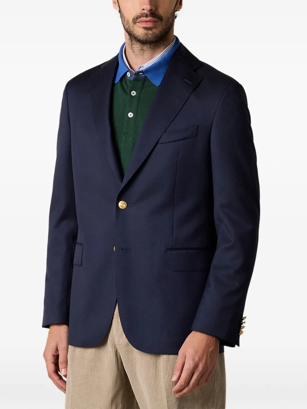  Brooks Brothers Blazer De Lana Virgen - Azul 