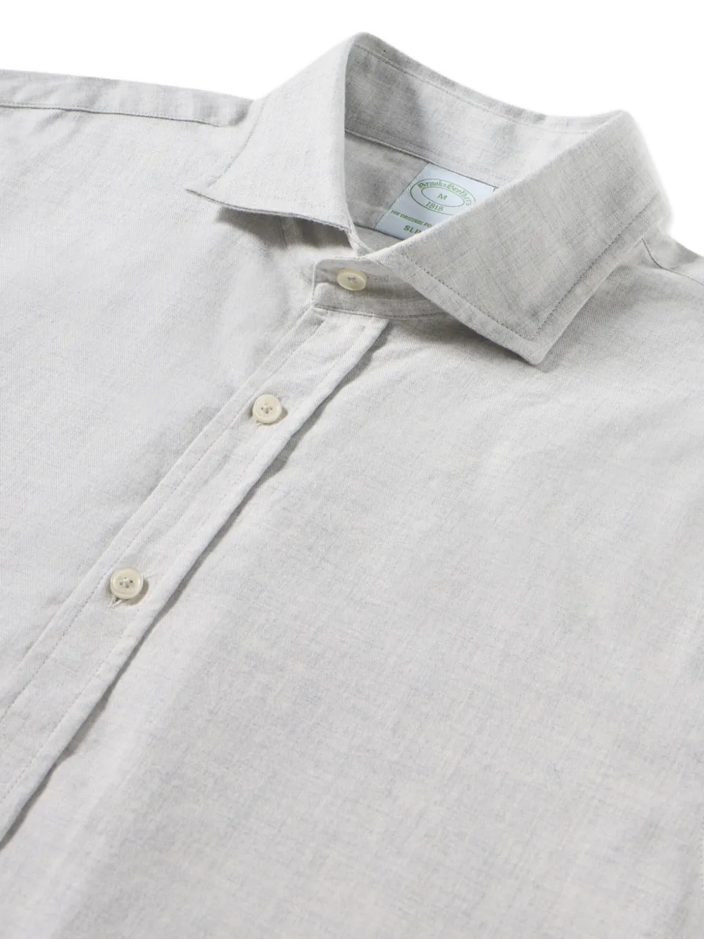 Brooks Brothers spread-collar flannel shirt - Grijs