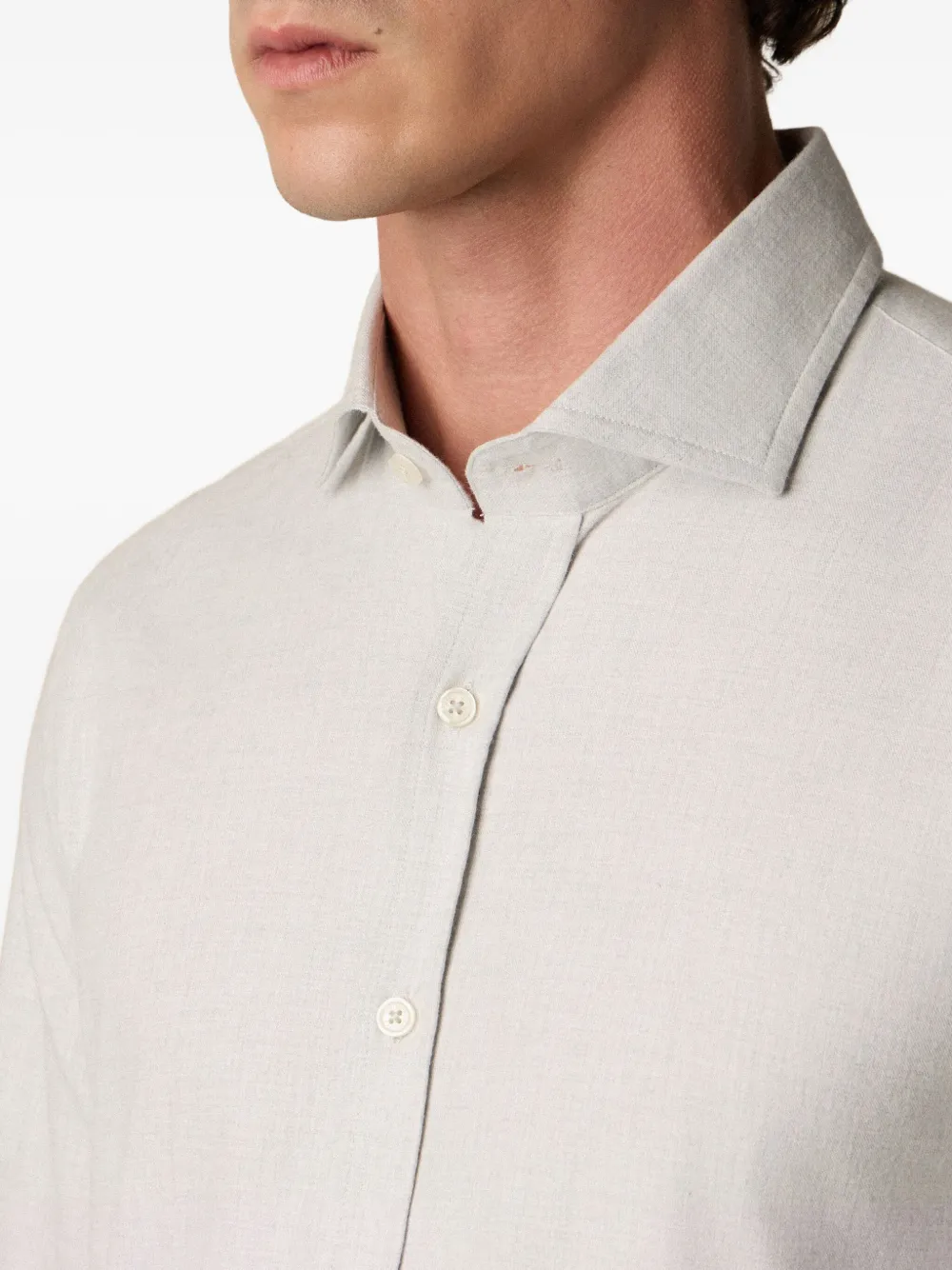 Brooks Brothers Flanellen overhemd met gespreide kraag Grijs