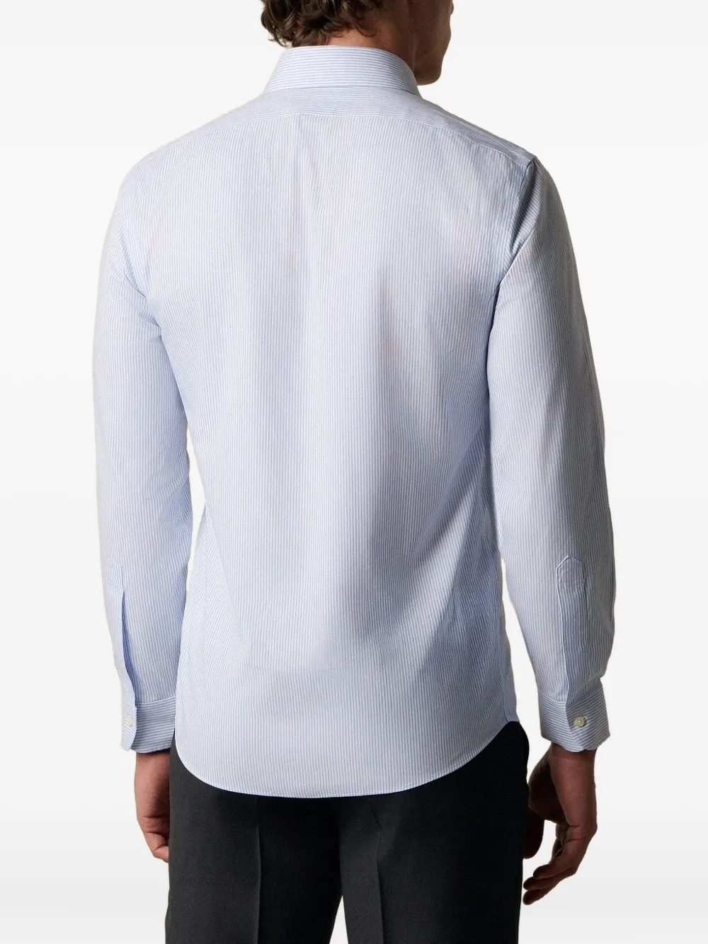 Brooks Brothers Gestreept Oxford overhemd Blauw