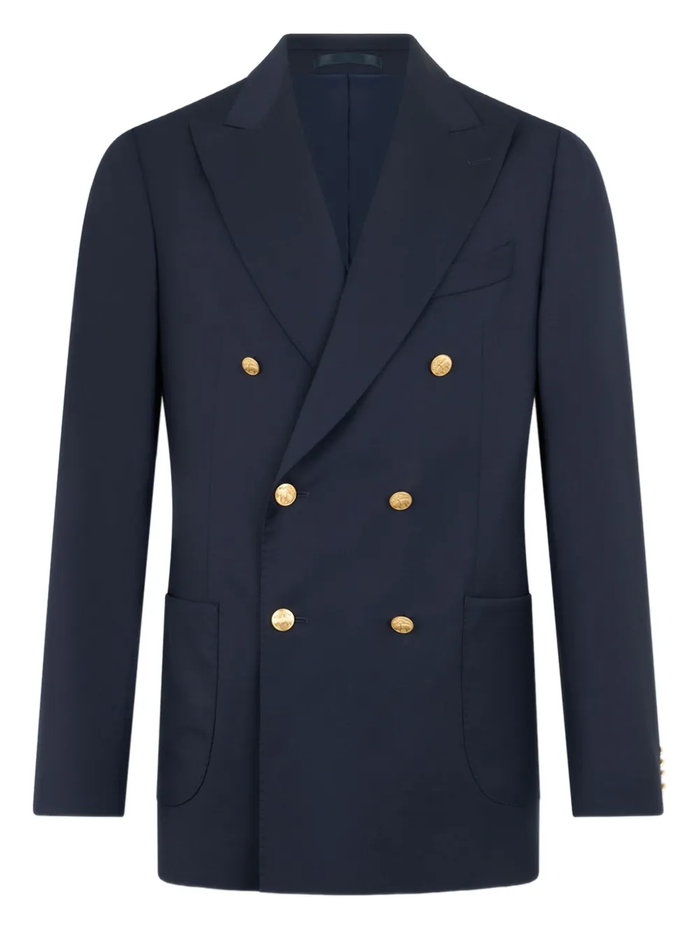 Brooks Brothers dubbelknäppt blazer i jungfruull | blå | Image 1