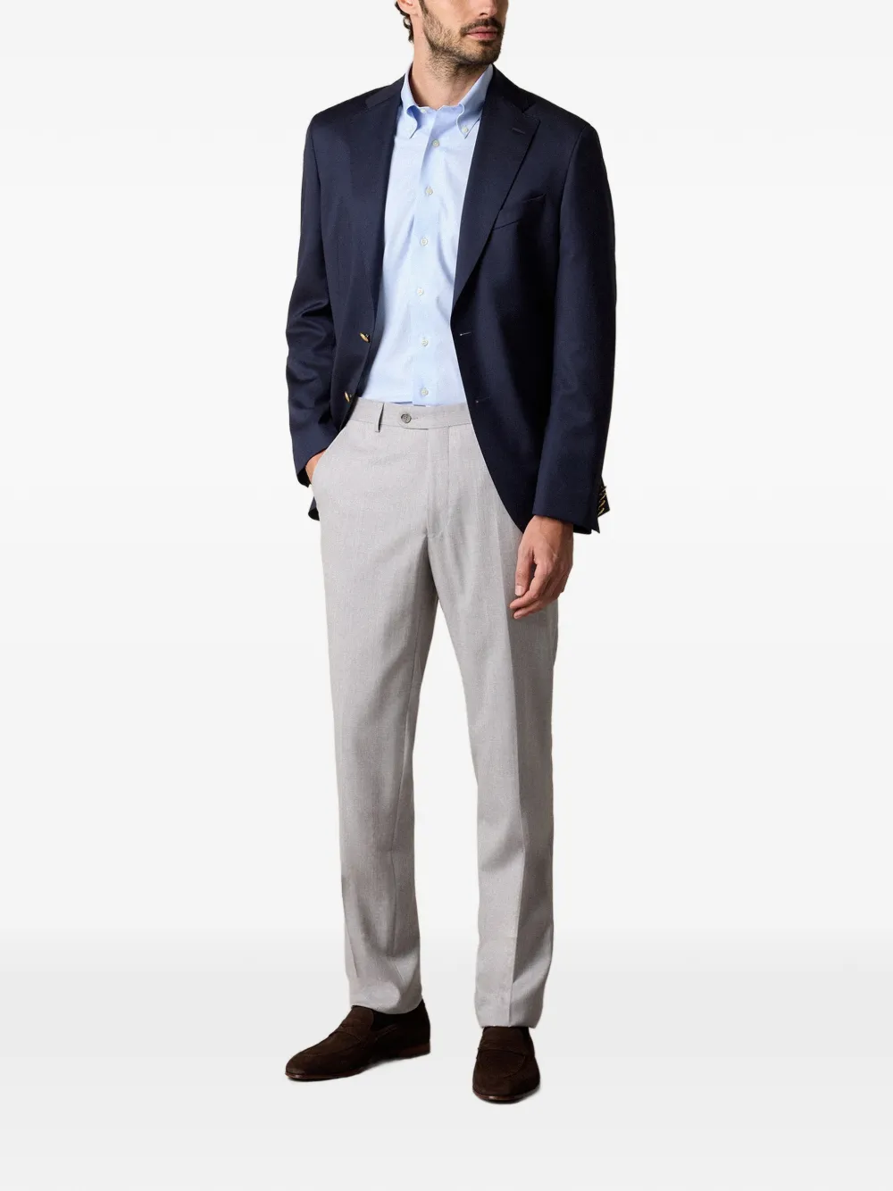 Brooks Brothers Linnen overhemd - Blauw