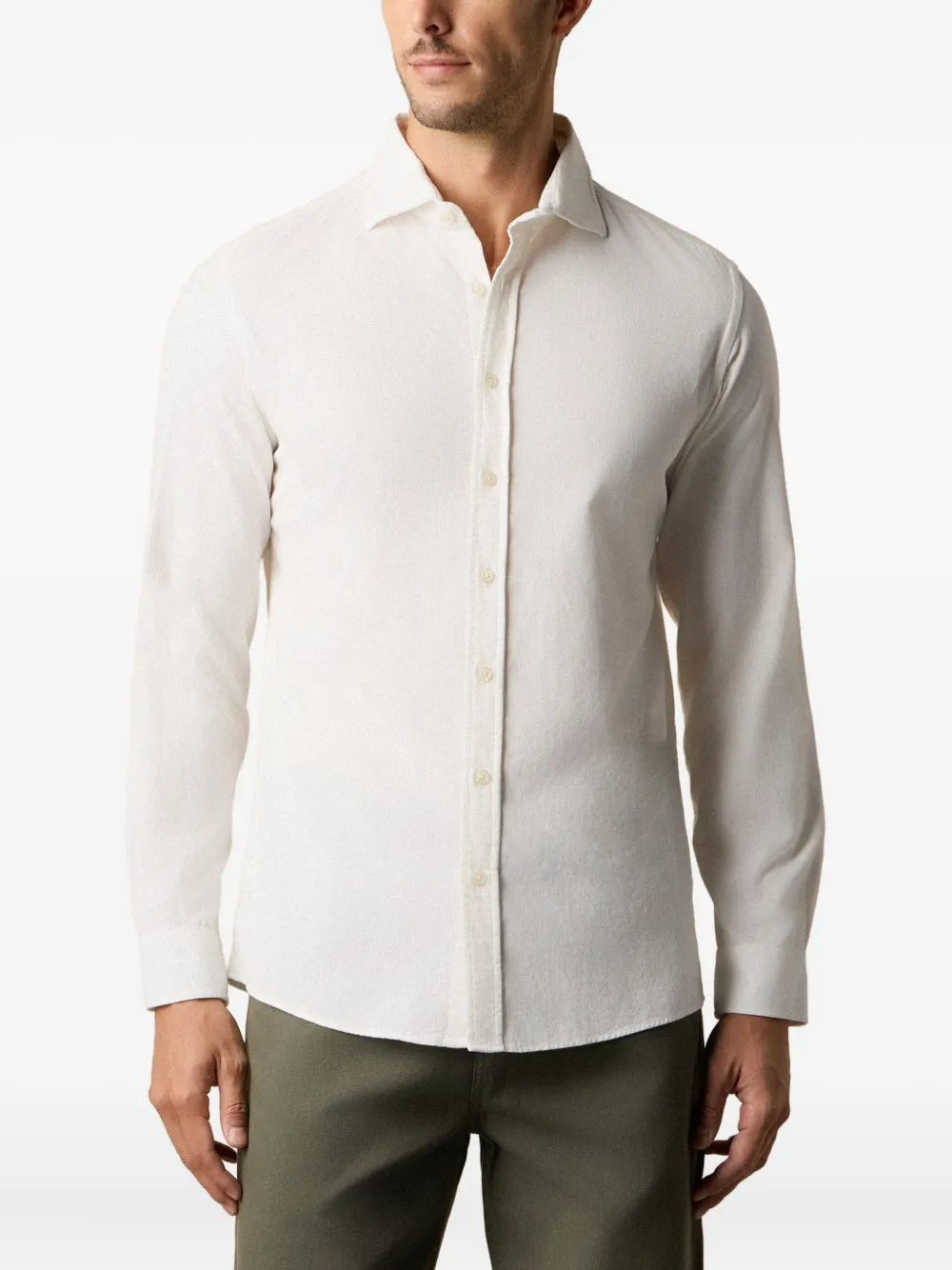  Brooks Brothers Chemise En Coton à Coupe Slim - Blanc 