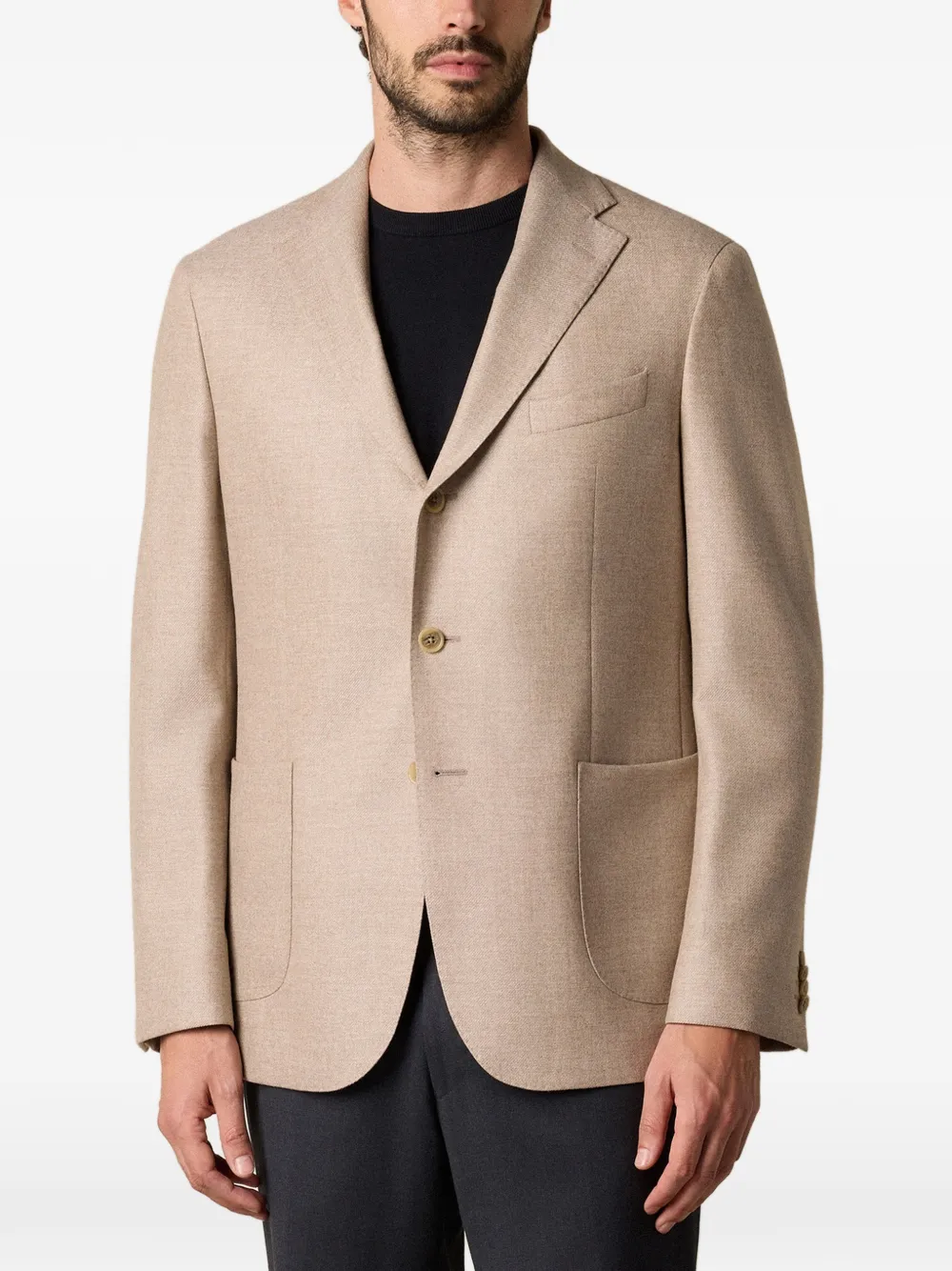  Brooks Brothers Wool-cashmere Blend Blazer - Neutrals 
