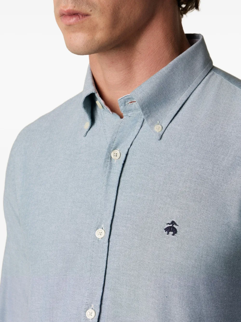 Brooks Brothers Overhemd met geborduurd logo Groen