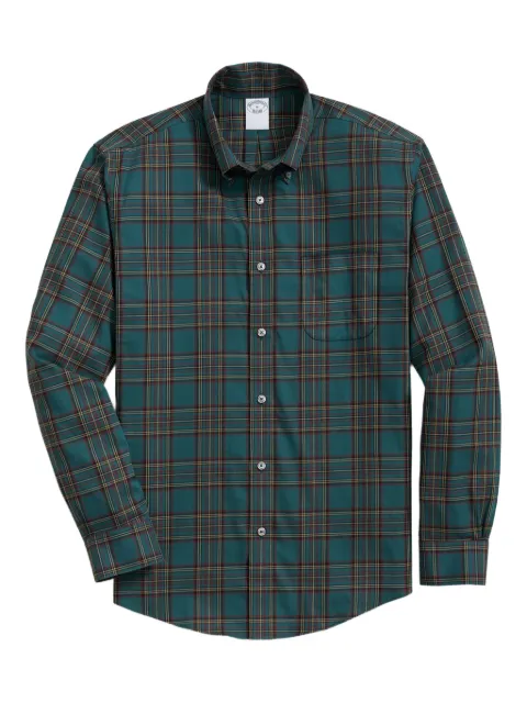 Brooks Brothers button-fastening plaid-patterned shirt