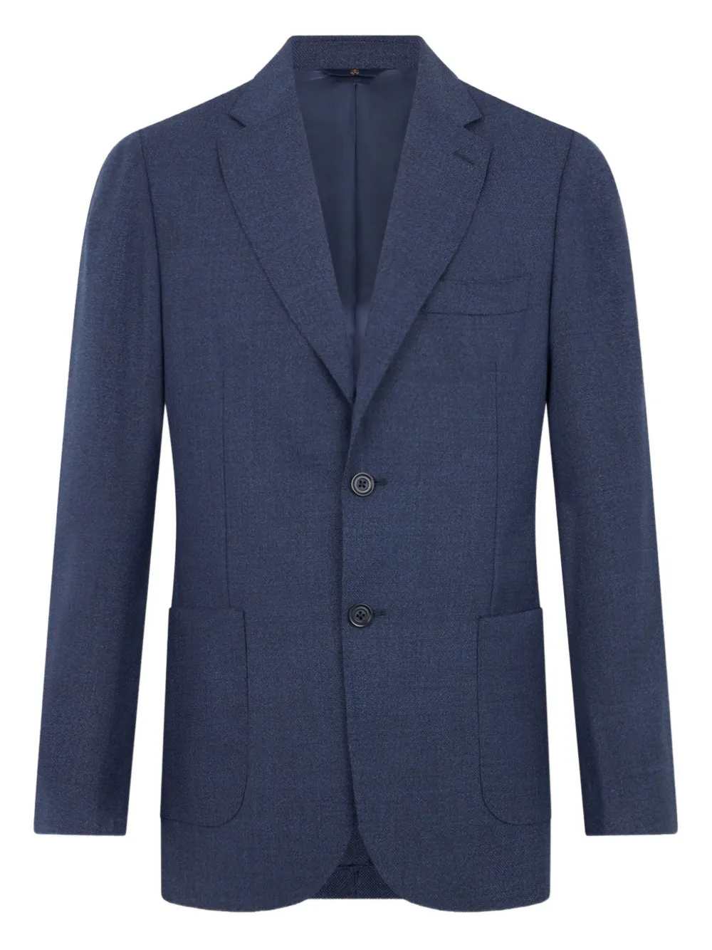 Brooks Brothers hopsack blazer i jungfruull | blå | Image 1